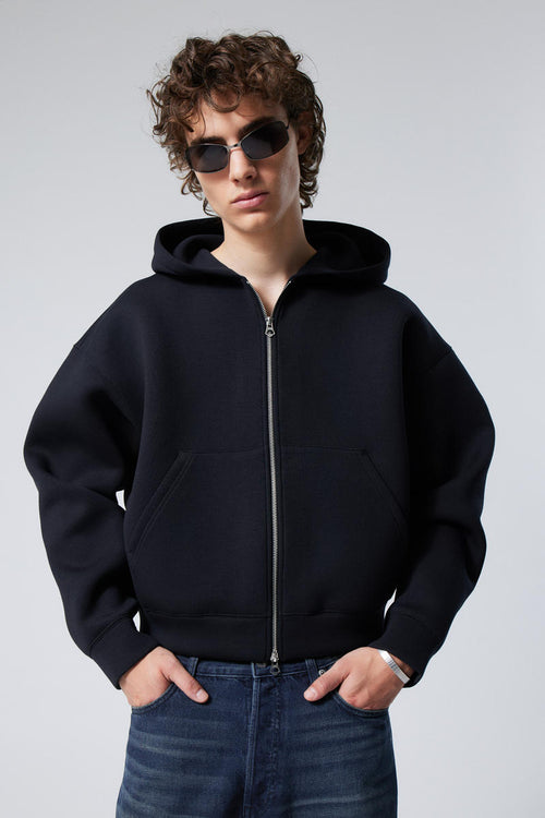 Scuba Zip Hoodie - Bleu Foncé